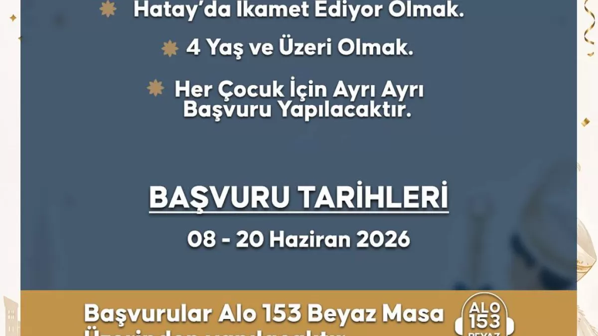 Hatay'da geleneksel sünnet şöleni başvuruları başladı
