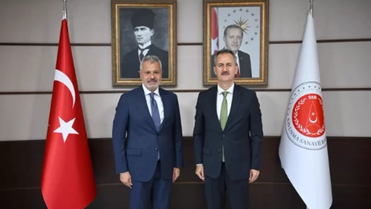 Hatay Büyükşehir Başkanı Savunma Sanayii Başkanı'na ziyaret etti