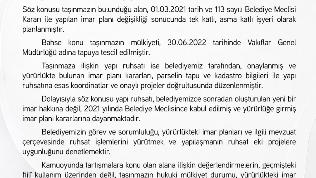 Selçuklu Mahallesi'nde yapılaşma planı açıklanıyor