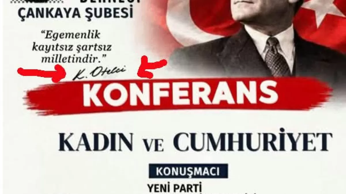 CHP'liden Atatürk afişi skandalı: 'K. Otelci' yazısı gündemde